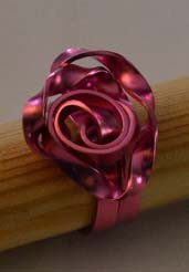 Anillo flor rosa